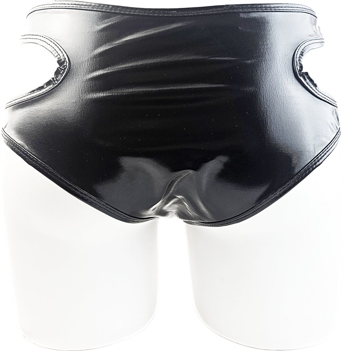 BamBella® Erotische onderbroek -   Wetlook slip Dames - Zwart Glans Lame metallic ondergoed Sexy BDSM kleding