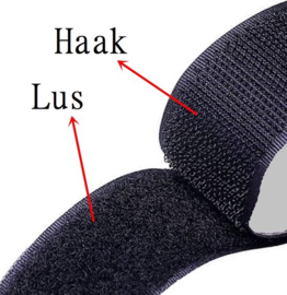 1 Pak Klittenband zelfklevend zwart 2 Meter 1 Met Velcro met lijm