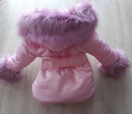 Damesjas Bontkraag Jas imitatiebont Dames Winterjas met grote bontkraag BamBella