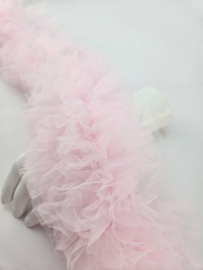 BamBella® Naai band - 50cm - Kant rushes tutu tule tulle Roze - Sier afwerk band kleding maken