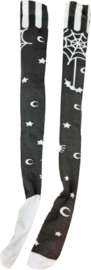 BamBella® - Hoge kousen hoge panty sokken dames - hoge sokken zwart Gothic