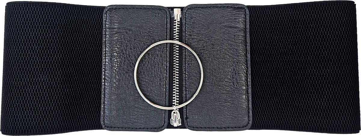 BamBella ® - Riem Mode Body Gothic met vetersluiting Verstelbaar zwart goth nep leer