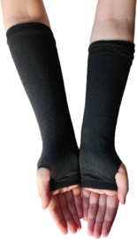 BamBella® Vingerloos handschoenen - One Size - Zwart