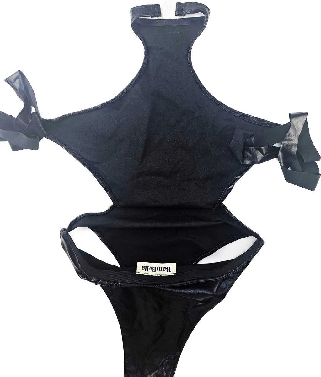 BamBella ® Bodysuit  glans stof wetlook Erotische jumpsuit pak - Catsuit BDSM - Glanzend