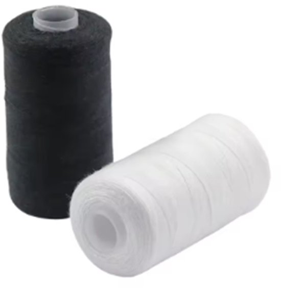 Garen - Draad voor naaien - 2 stuks set - Zwart wit - naaimachine Draden - naaigaren