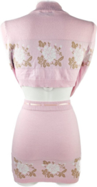 BamBella ® Kleding set - Onesize - pak vrouwen 3 delig kousen rok en vest met imitatiebont
