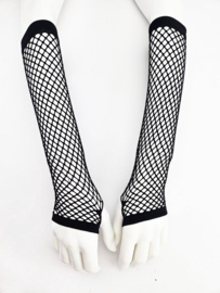 BamBella® Handschoenen Visnet Roze Lange vingerloze Elastische handschoen gaatjes mesh stof
