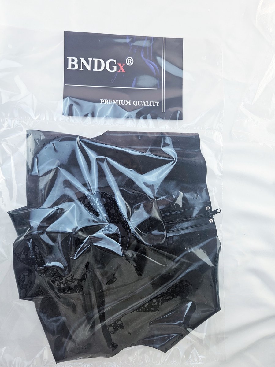 BNDGx® -100% Latex Masker pak met handschoenen - Anoniem man Erotiek - Extreme BDSM Rollenspel kleding sm fetish