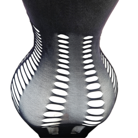 BamBella® - Jurk - Onesize - Erotische sexy nacht jurkje doorzichtig kant - Super Stretch Zwart