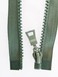BamBella® - Rits - 70 cm - Deelbaar - 1 stuk - Army Groen- Dik Stevig kleermaker bloktanden deelbare naaien