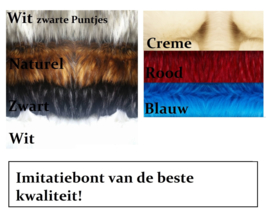 Winterjas blauw heren met grote bontkraag jas imitatiebont jack