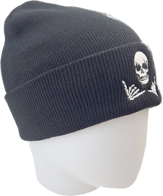 BamBella® Muts winter kinderen Jongens muts Skull gothic zwart Merk: BamBella