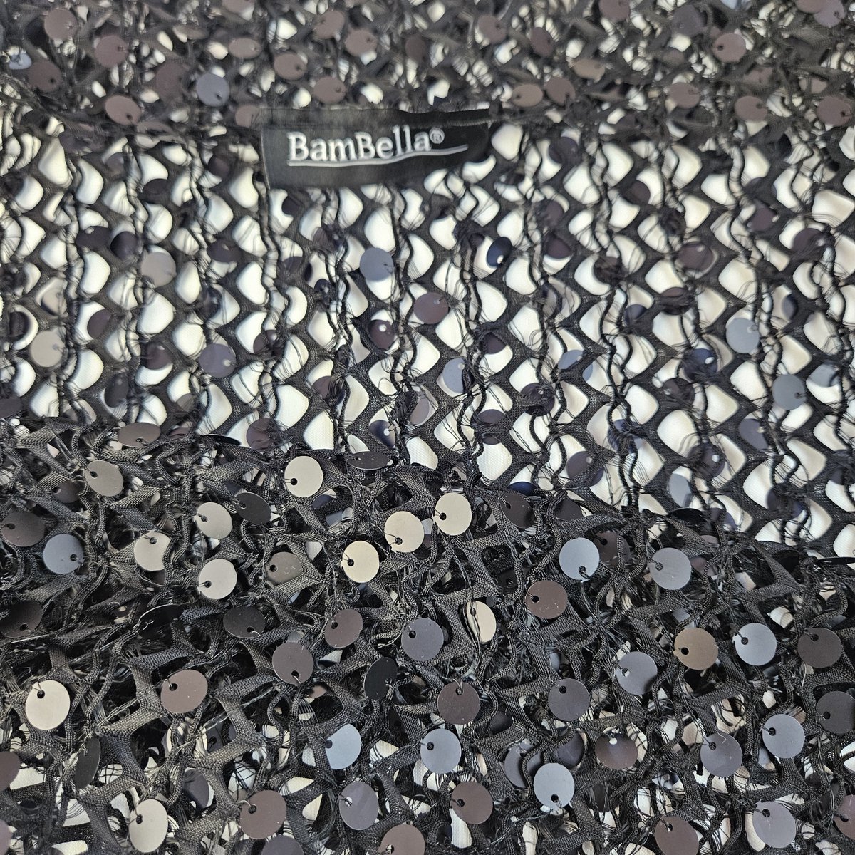 BamBella® - Omslag doek - Onesize omslag doek Strand rokje kort doorzichtig pailletten Zwart