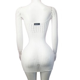 BamBella® - Jurk - Onesize - Erotische sexy nacht jurkje doorzichtig kant - Super Stretch Zwart
