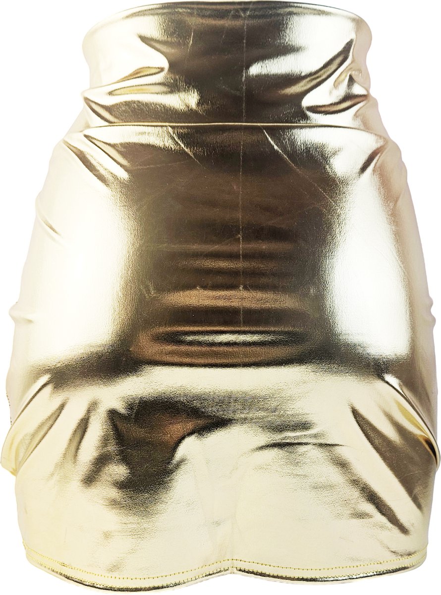BamBella® - Rok -   - Shiny Glans Wetlook rokje Super shine metallic Glans Goudkleurig Lame