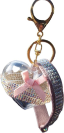 Sleutelhanger Tashanger Grote zilver glitter