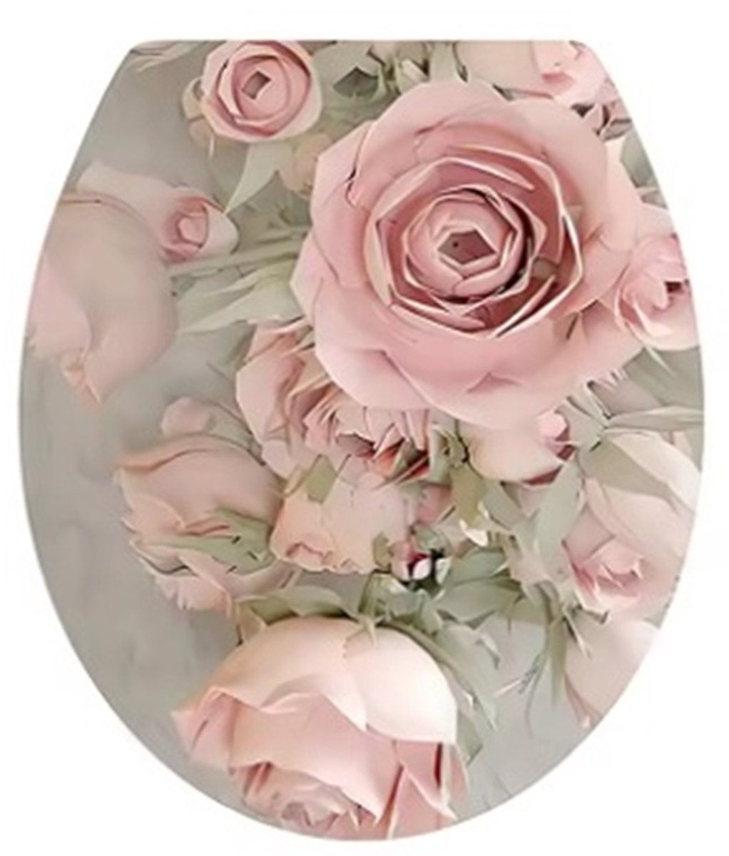 Wc bril sticker bloemen decoratie huis versieren