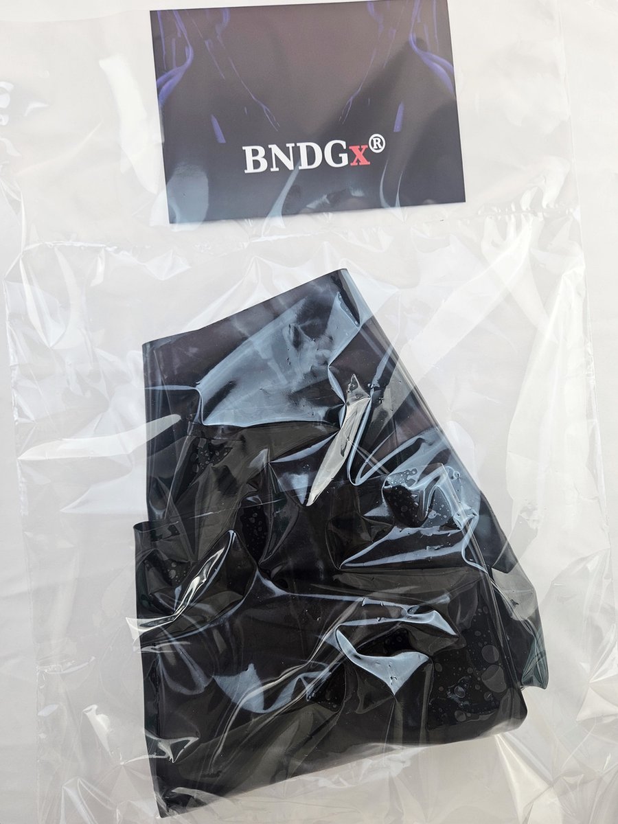 BNDGx® - 100% LATEX open kruis broek - kort Zwart BDSM sexy glans BDSM Rubber Fetish SM erotische porno rollenspel kleding