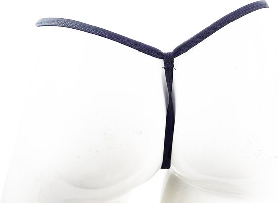 BamBella ® - String Kruisloos - One size - Sexy Zwart kralen Erotische onderbroek Heren