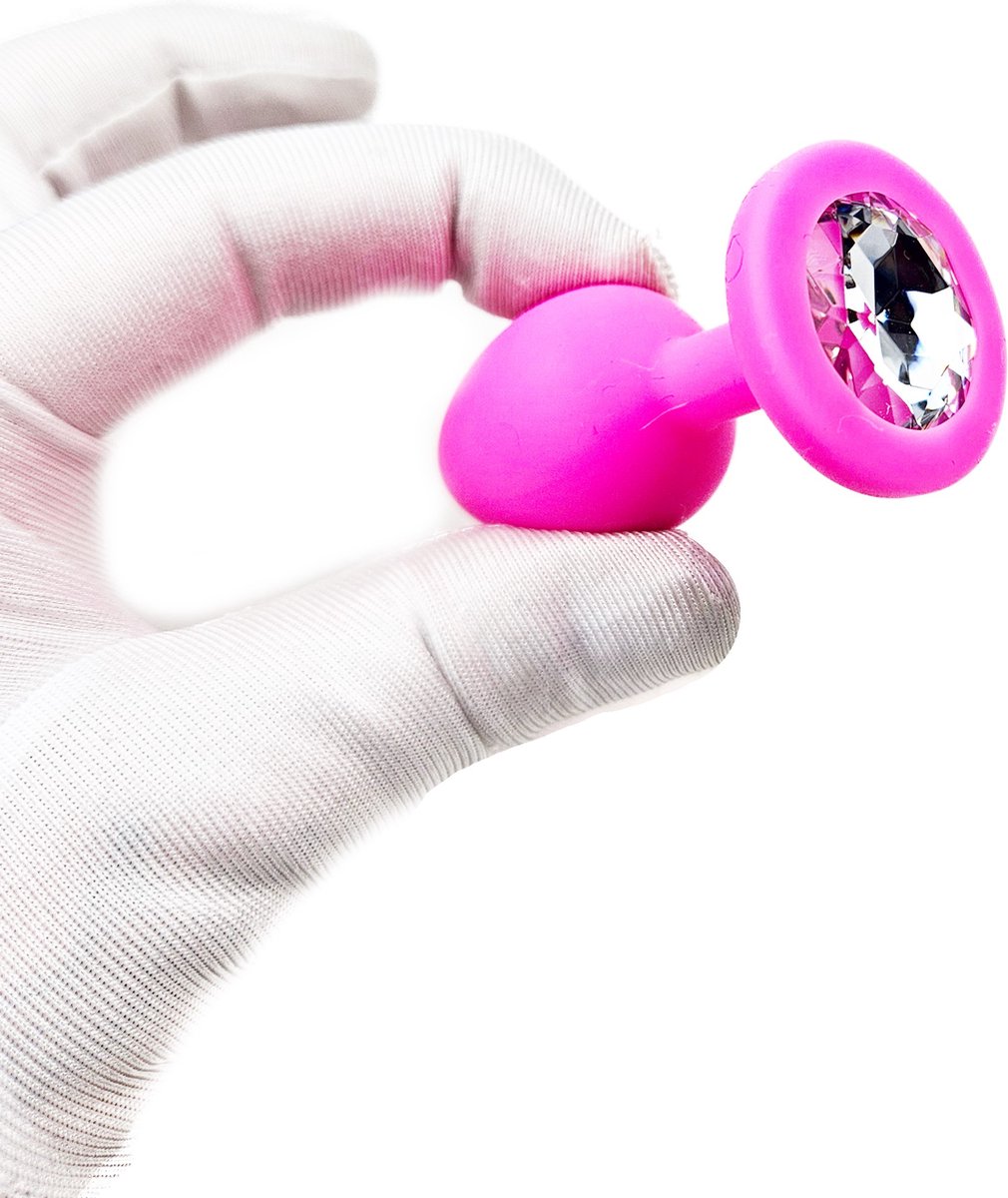 BNDGx® - dildo klein roze met glitter steen - Anaal - Seks speeltjes voor koppels vrouw man