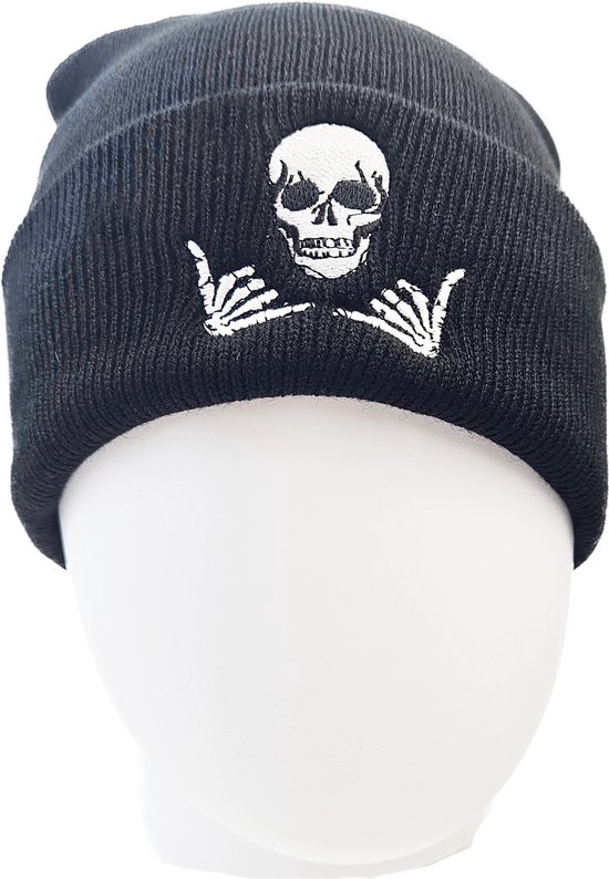 BamBella® Muts winter kinderen Jongens muts Skull gothic zwart Merk: BamBella