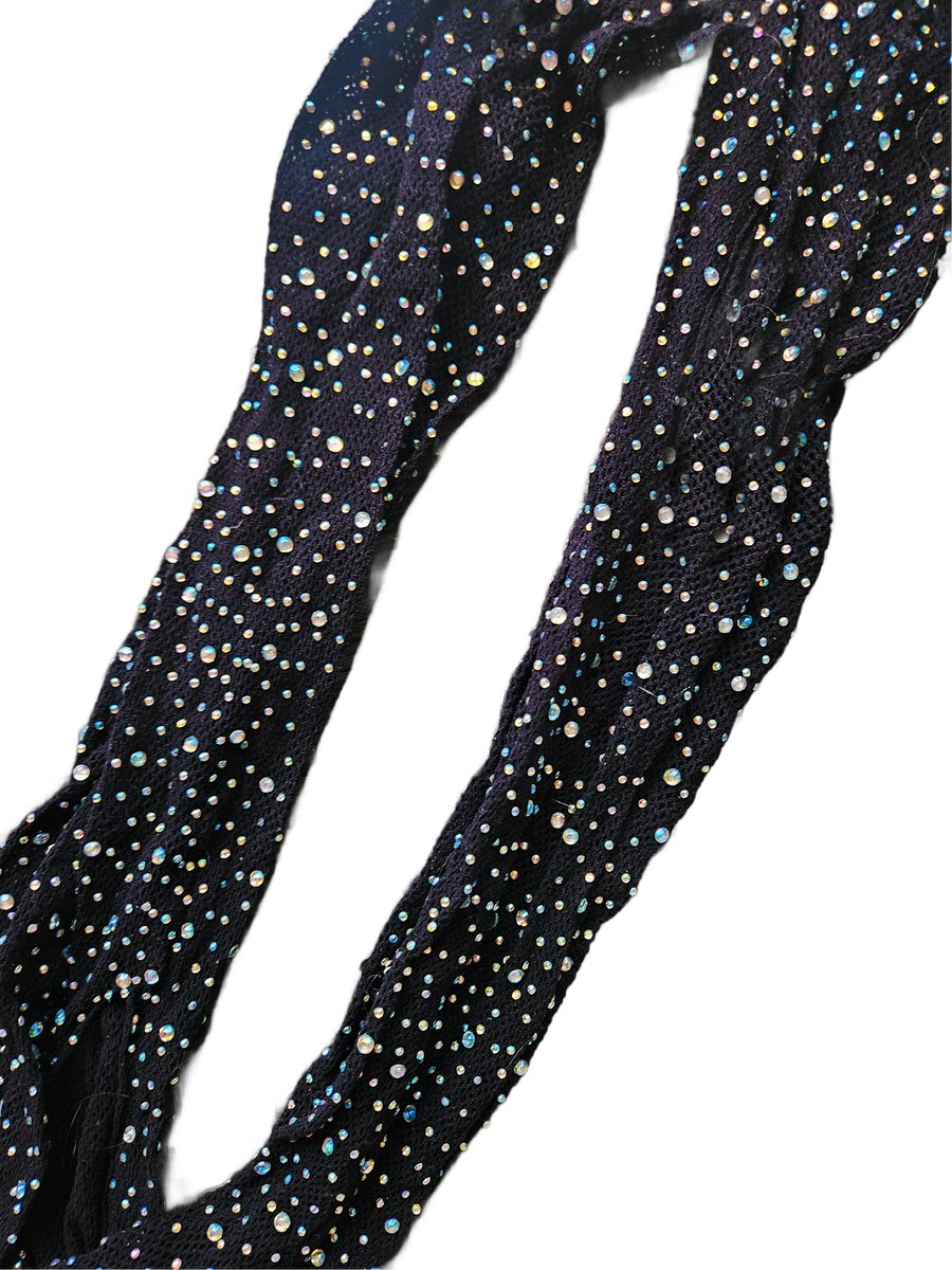 BamBella ® Panty jumpsuit met steentjes - Onesize - open kruis zwart gaten visnet dames Onesize