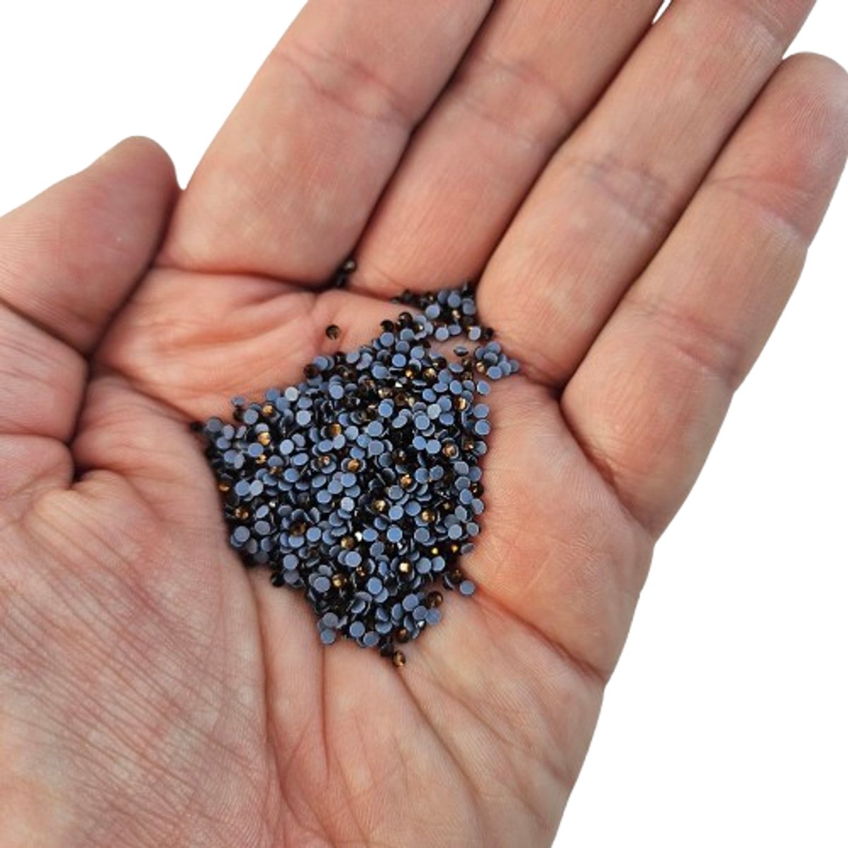 BamBella® - SS6 - Licht Bruin Hotfix strass Steentjes - 1440 stuks - strass stenen glitters nail art kleding versieren