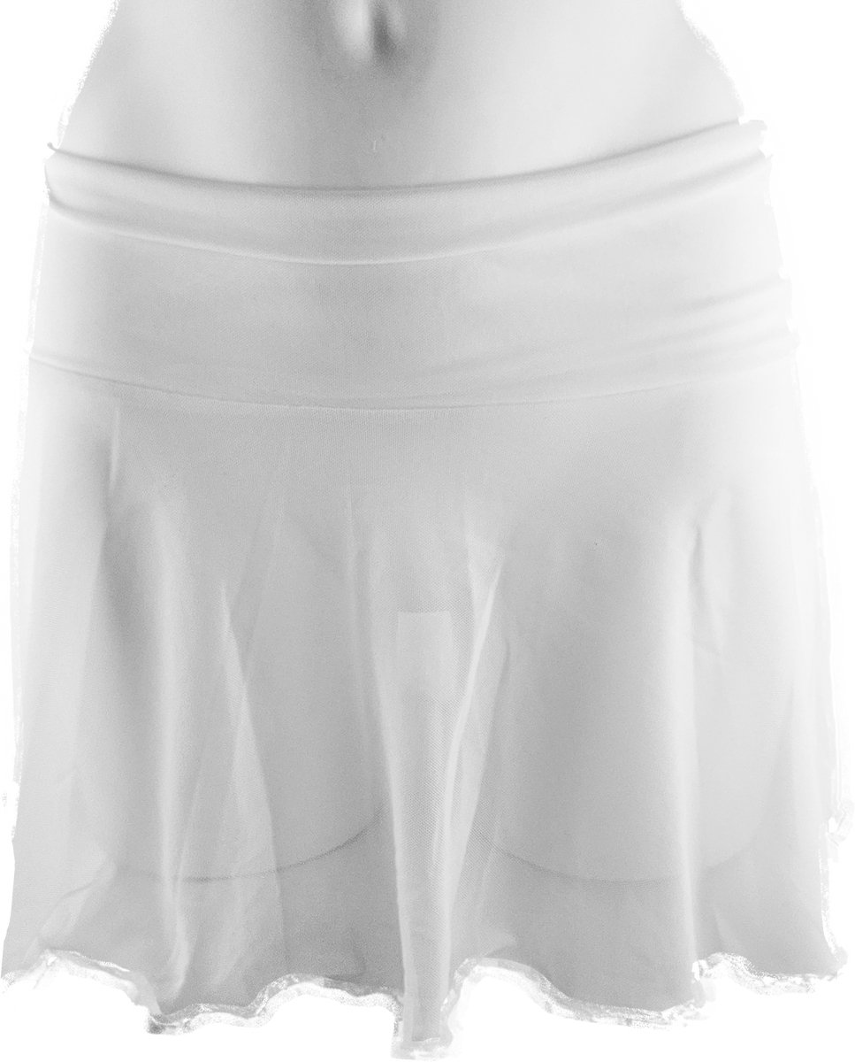 BamBella® - Erotische rok - Onesize - Doorzichtig doorschijnend stretch Roze