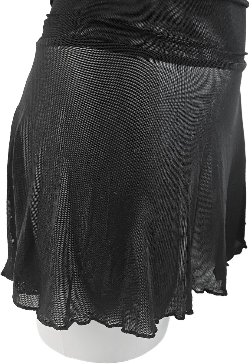 BamBella® - Erotische rok - Onesize - Doorzichtig doorschijnend stretch Zwart