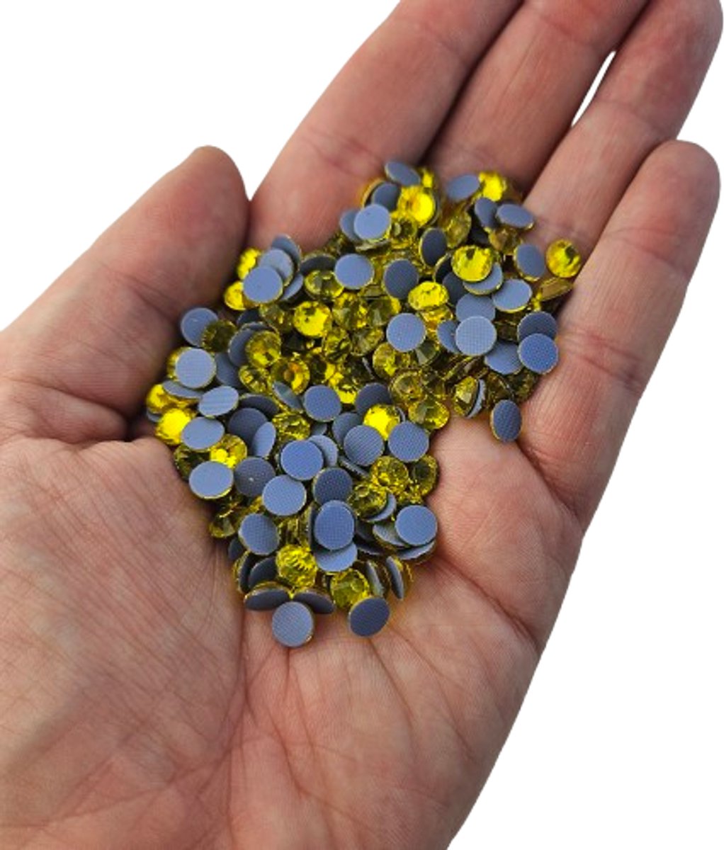 BamBella® - SS30 - Fel Geel - Hotfix strass Steentjes - 288 stuks - strass stenen glitters nail art kleding versieren