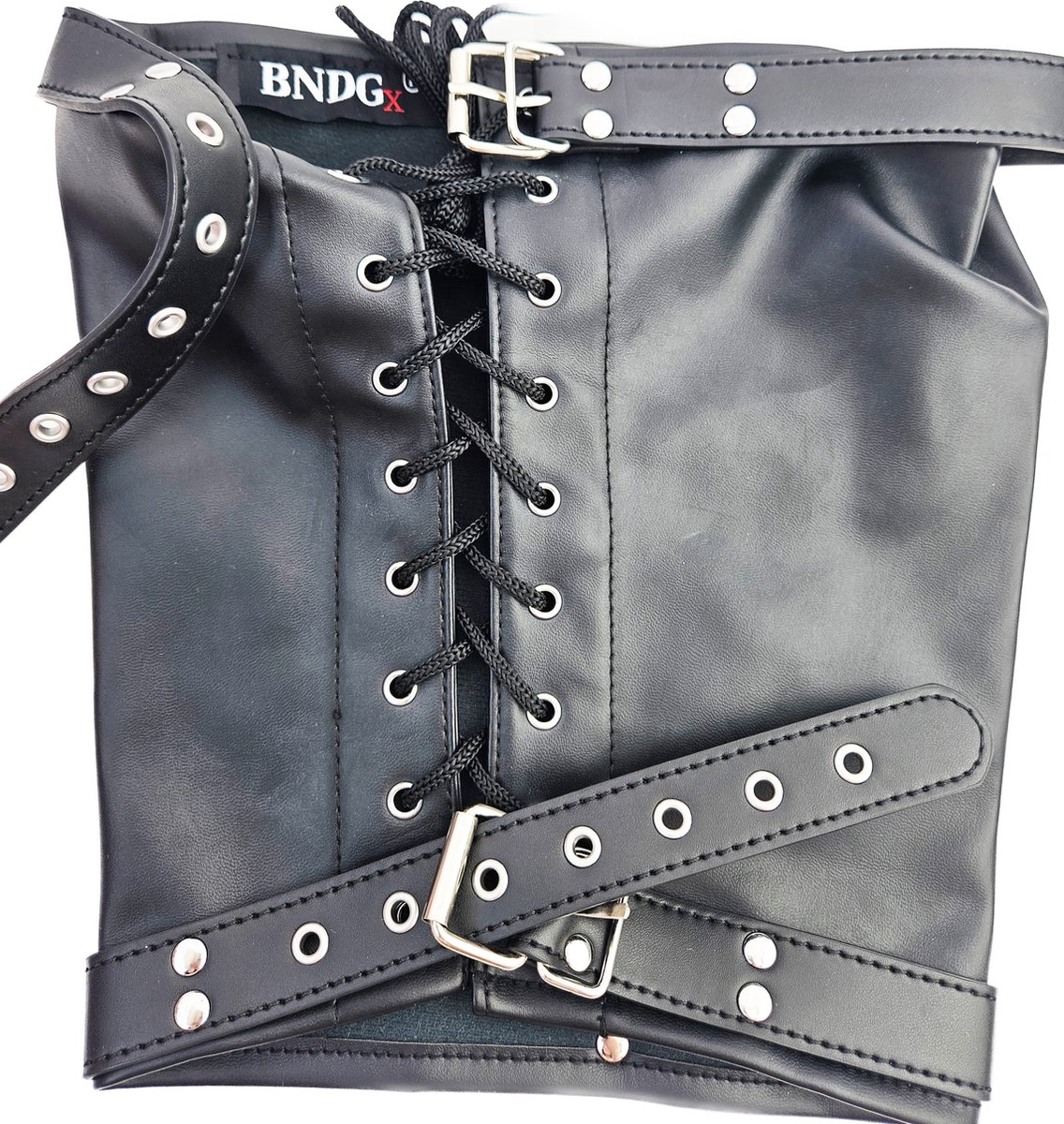 BNDGx® - Voeten benen Bondag set jacket - Nep Leer - Onesize - Extreme BDSM Restraint Erotische sex kleding