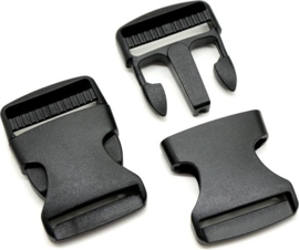 Gesp 2 stuks plastic zwart kleur 3.5cm kliksluiting klik sluiting riemgesp gespen voor riem Fournituren kleur