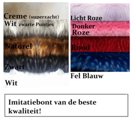 Kinderjas Blauw jas  Bontjas met grote bontkraag Winterjas BamBella