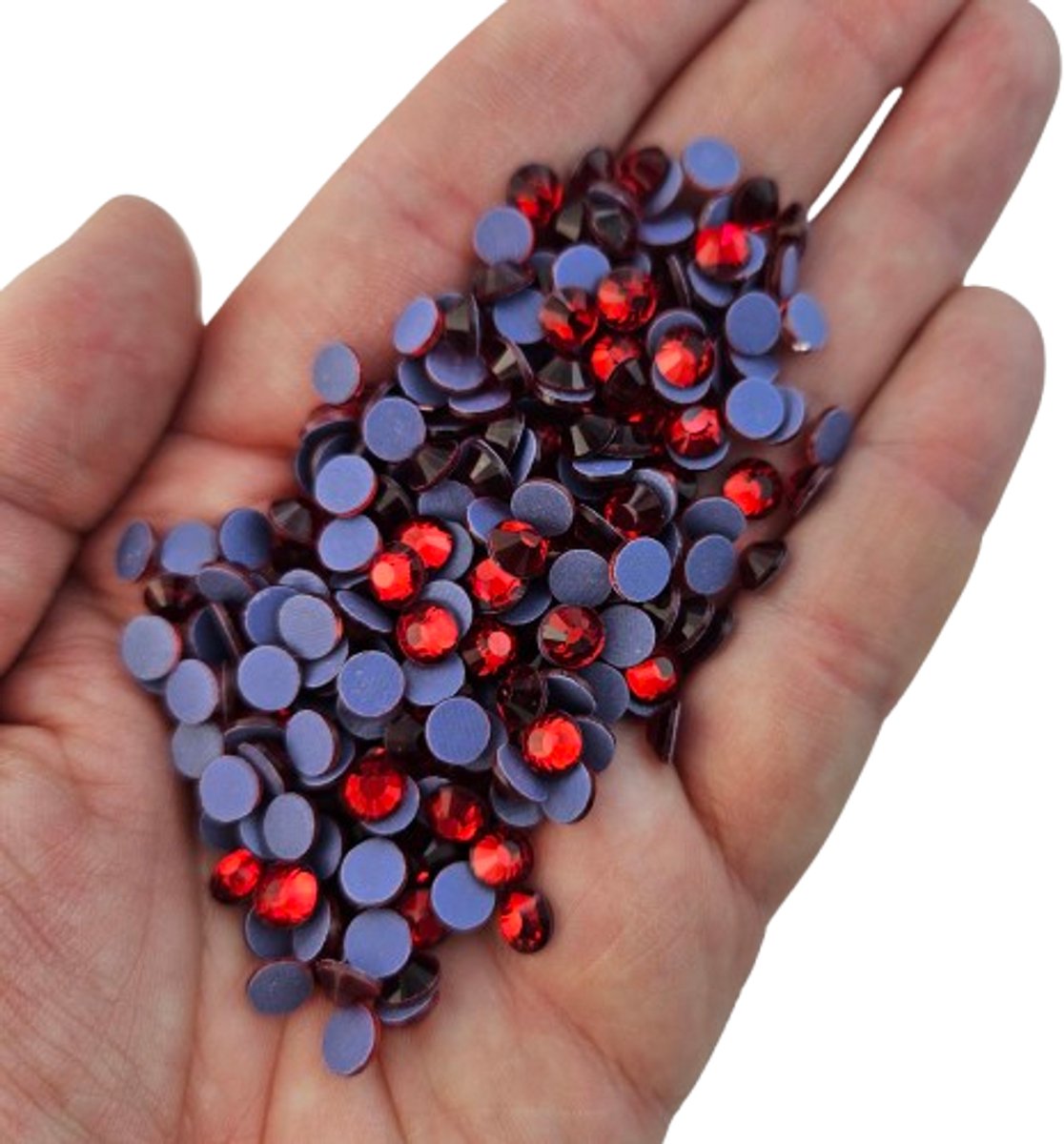 BamBella® Hotfix strass Steentjes - 1440 stuks - SS10 - Rood strass stenen glitters nail art kleding versieren