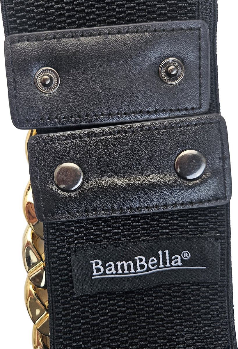 BamBella ® - Corset Riem Maat S M L - Mode Body Gothic Goth taille riem zwart nepleer met vetersluiting Verstelbaar korset belt