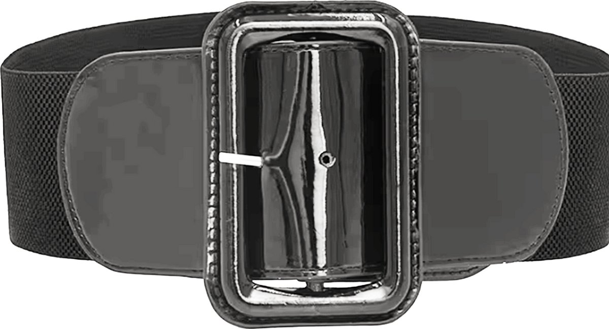 BamBella ® - Riem Maat Onesize - Datex Rood (Mix latex en stof) Mode Body Gothic Goth taille riem Gesp Groot