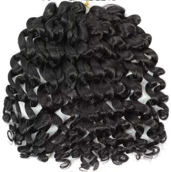 Weave haar set bundles - synthetisch haar - Volledige Weave nep haar - bundels 10 inch kinky curly zwart