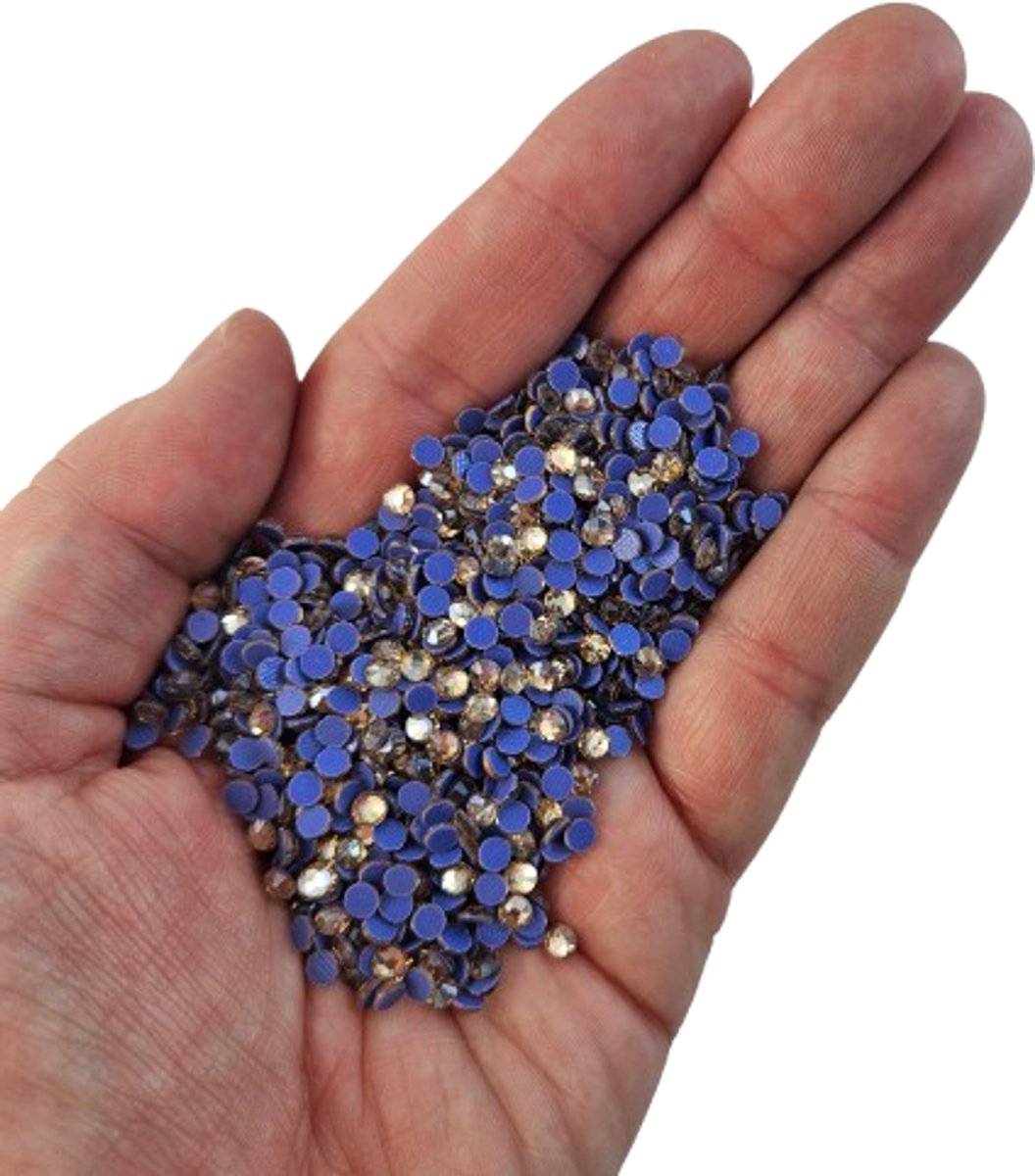 BamBella® - SS16 -Licht bruin Hotfix strass Steentjes - 1440 stuks - strass stenen glitters nail art kleding versieren