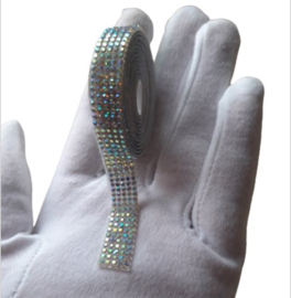 Plak lint strass steentjes 1.2 meter glitter plakband zelfklevend glitters steen hotfix lintje 10mm versieren DIY knutselen meisjes craft art scrapbook
