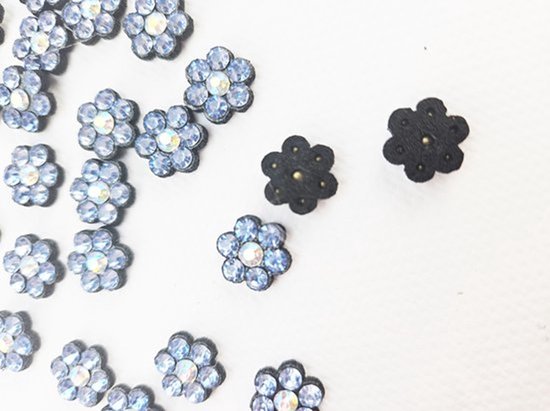 BamBella® - Strass stenen applicatie - 10 stuks roos roze glitter plaatje knutselen scrapbook