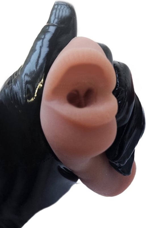 Masturbator voor man - Pocket Pussy Bruin - kunst Mond - Blowjob