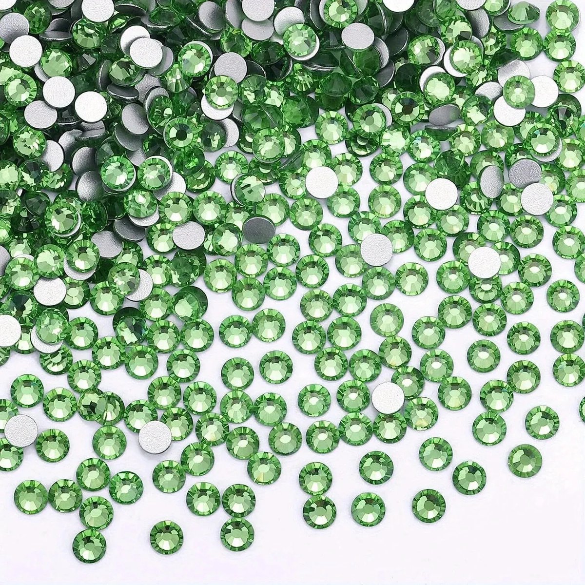 BamBella® Plak strass Steentjes - 1440 stuks - SS10 - Groen strass stenen glitters nail art kleding versieren