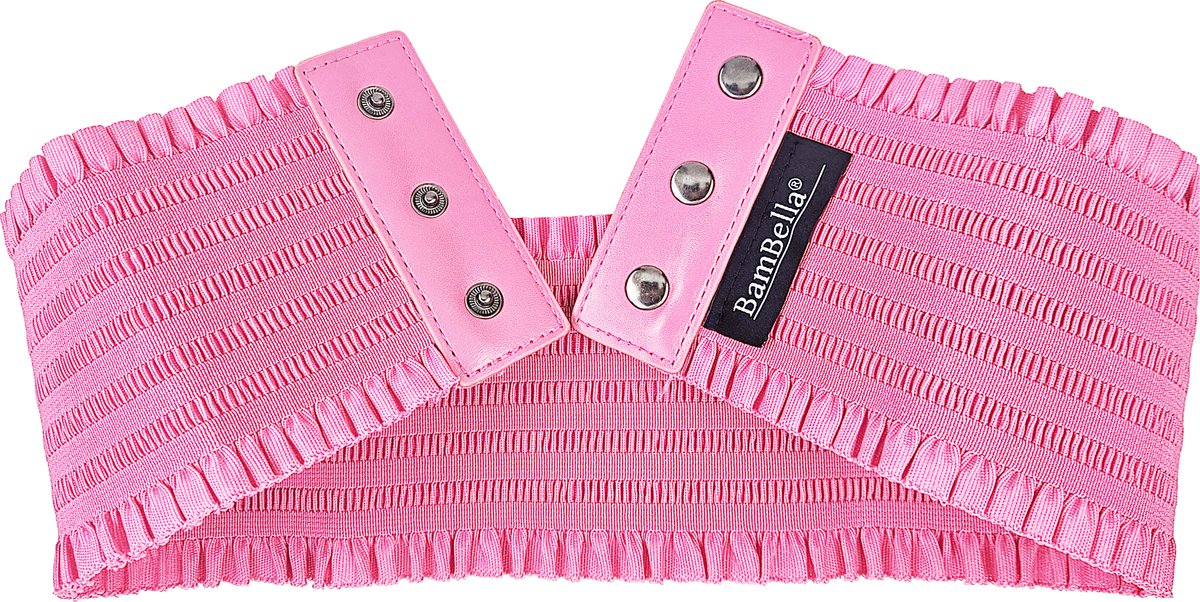 BamBella ® - Riem Maat Onesize - Licht Roze Mode Body Gothic Goth taille riem zwart met korset belt