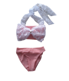 Bikini Roze    Strik van kant baby en kind Zwemkleding Badkleding meisje