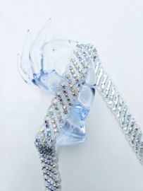 BamBella ® Strass ketting - Breed - lint 30cm steentjes touw diamantjes naaien knutselen versieren glitter