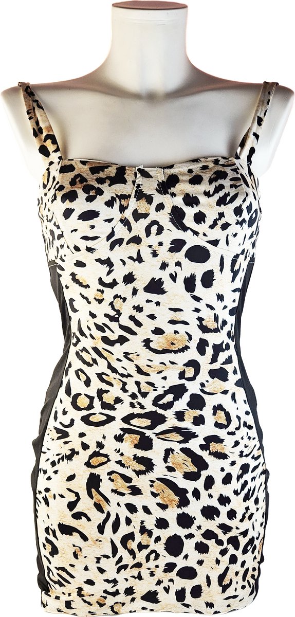 BamBella® - Jurk   Panterprint zwart Dierenprint panter stof