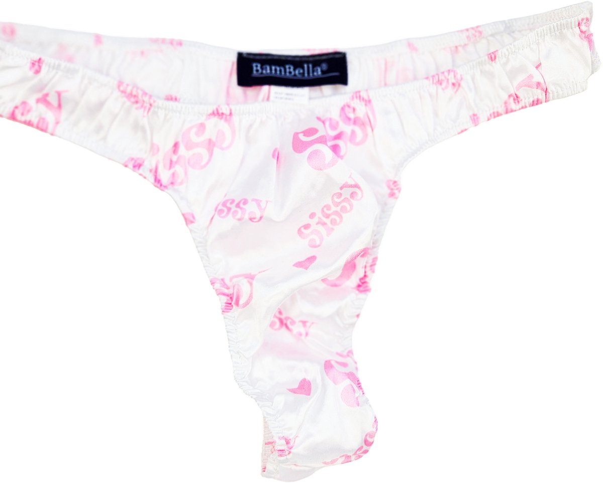 BamBella® Sexy String -Onesize - Roze print voor mannen Erotische Lingerie Heren wit mannen ondergoed slip