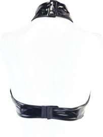 Top- Datex (mix van latex en stof) Top shirt Roze met col