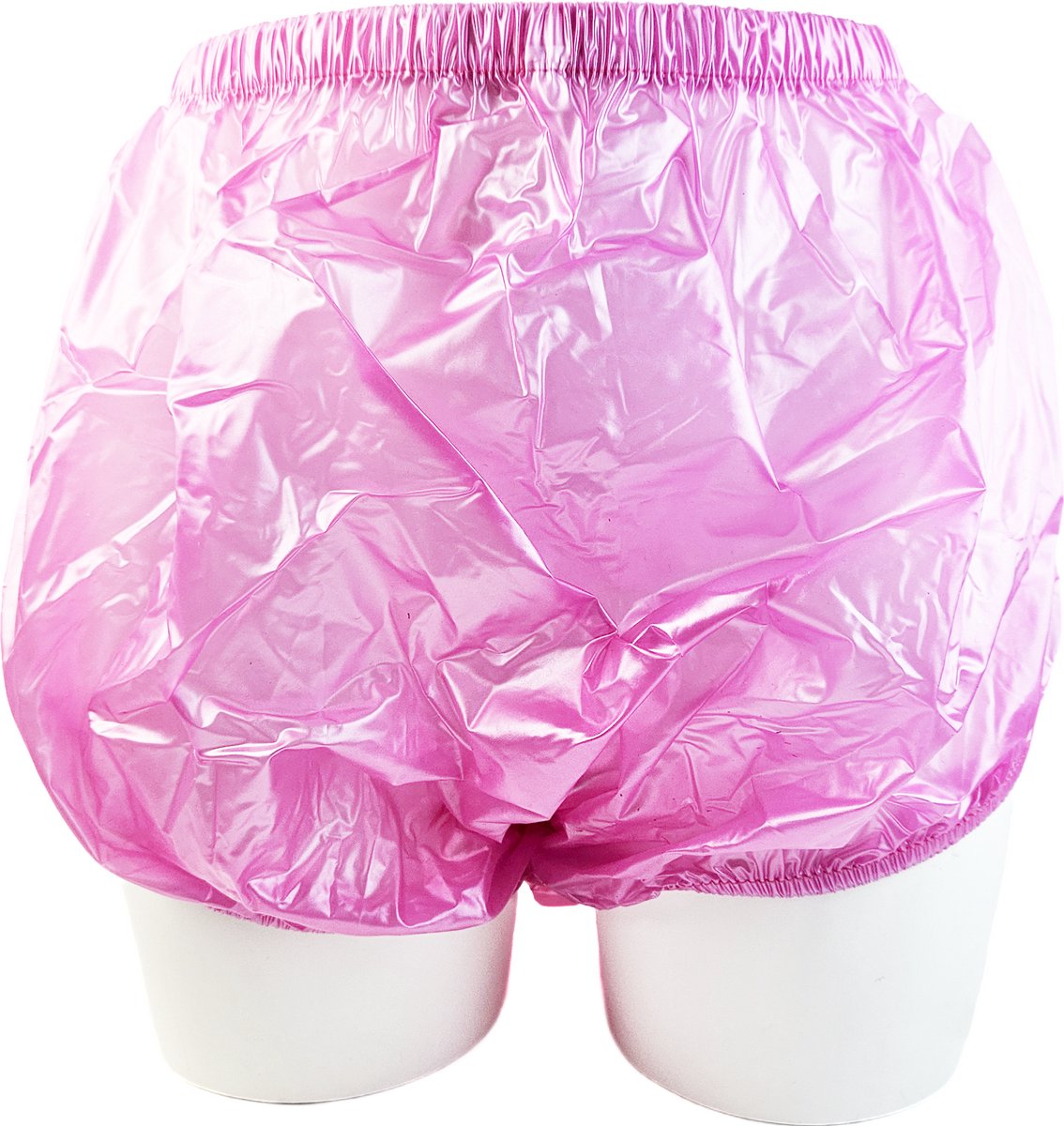 BNDGx® - 100 % PVC - Erotische onderbroek Doorzichtig roze Oversized plastic kleding BDSM Fetish wear