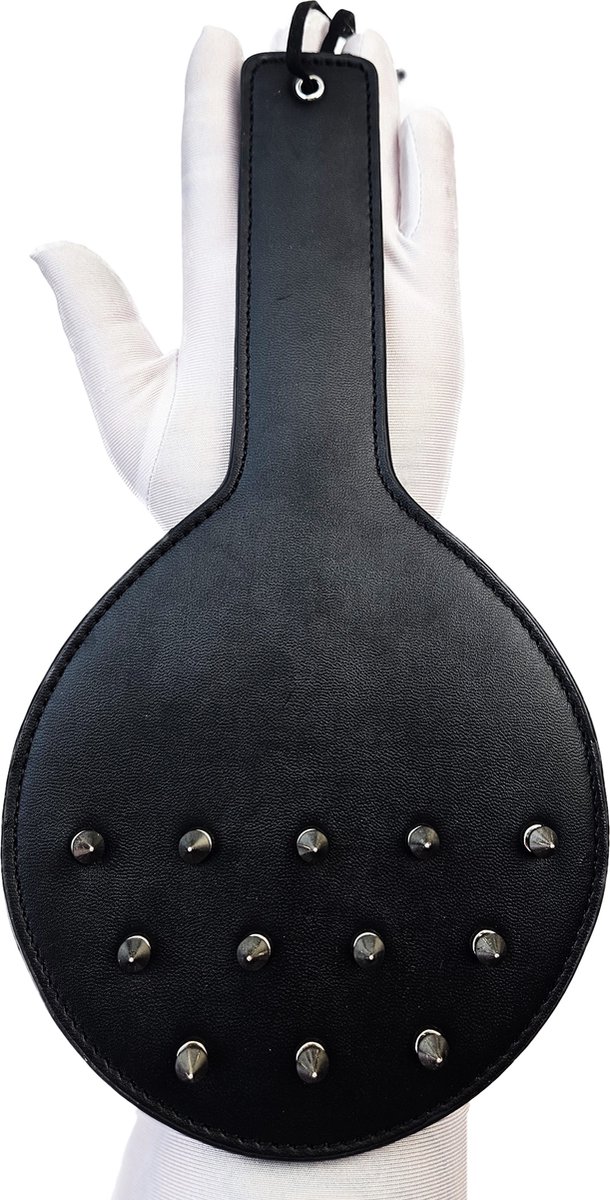 BNDGx® - Zweep spanking - Groot rond - Nep leer - Extreme BDSM - Ijzeren noppen - Sex toys - Seks speeltje